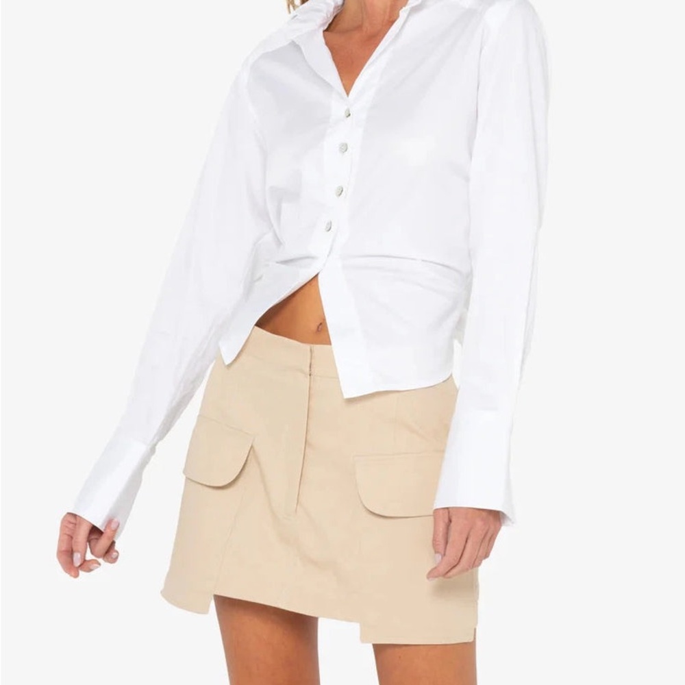 JBQ THE LABEL LUMI SKIRT IN LIGHT BEIGE